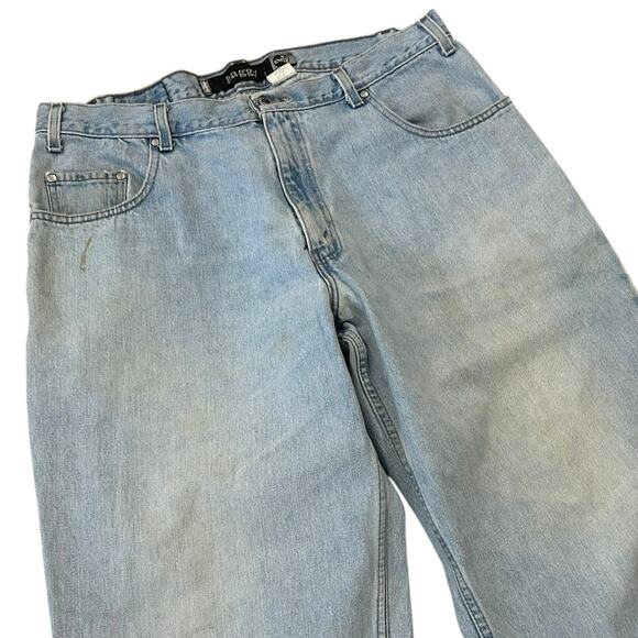 Vintage 90s Levi’s SilverTab Baggy Jeans Light Wash Distressed / size 38 x 32 - - Picture 2 of 5